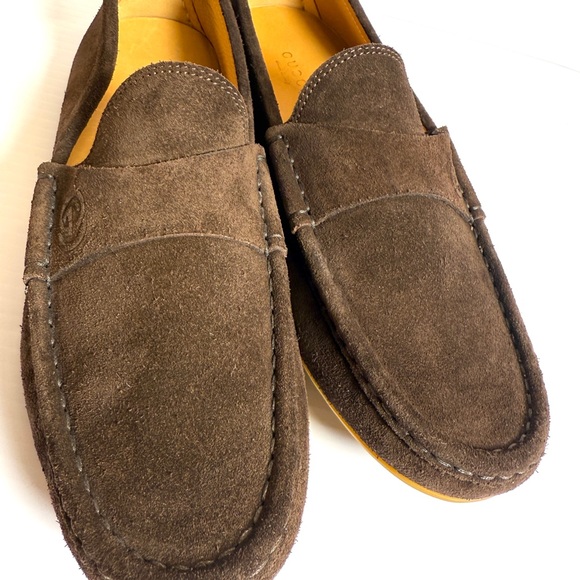 Gucci Brown Suede Loafers. Natural. EU 37 . NWT - Picture 12 of 16